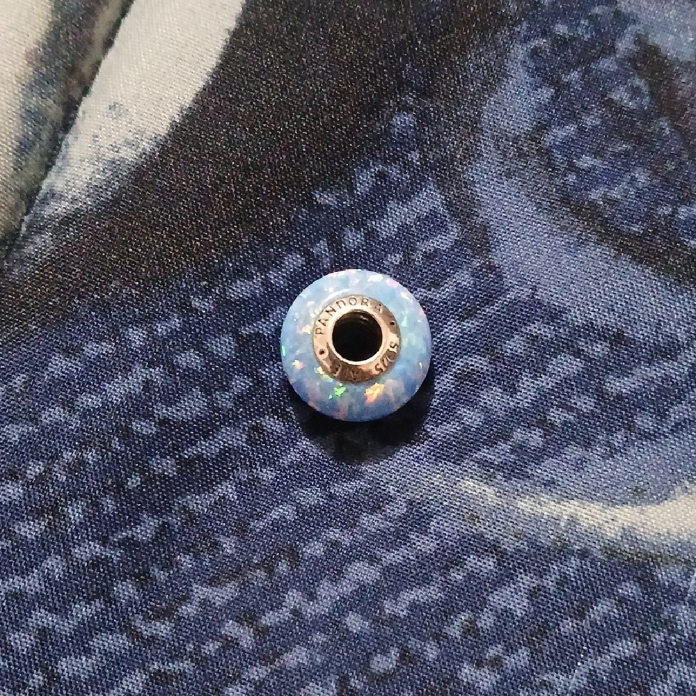 Pandora Light Blue Opal Glass Charm Bead